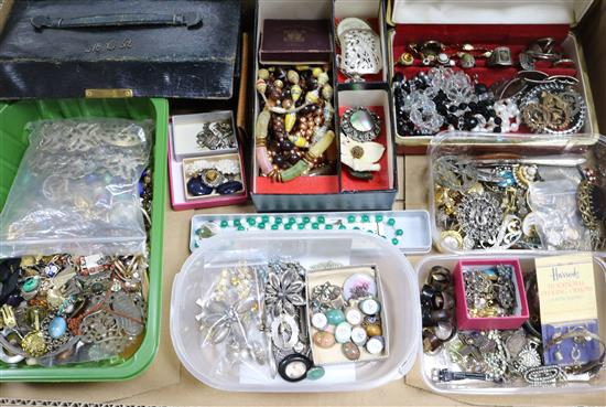 A large group of costume jewellery.